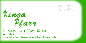 kinga pfarr business card